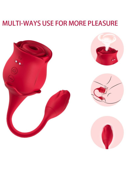 ARMONY PINK CLITORIS SUCKER VIBRATOR 10 MODES RED