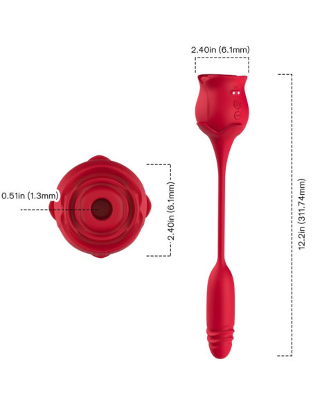 ARMONY ROSEKNIGTH CLITORIS SUCKER VIBRATOR RED