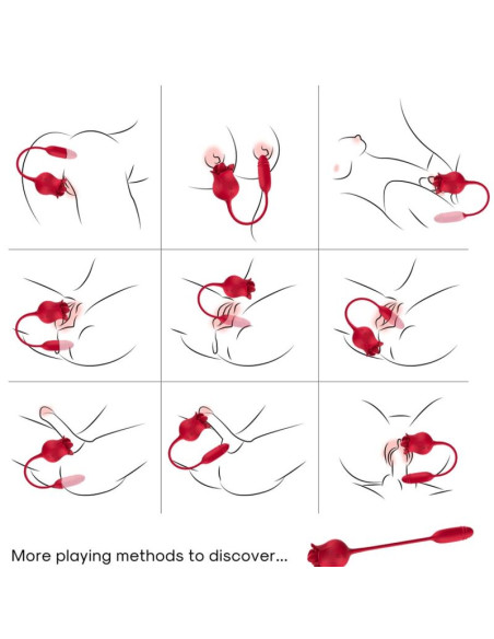 ARMONY ROSELIP LICKING VIBRATING CLIT VIBRATOR RED