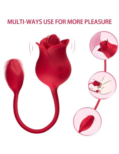 ARMONY PINK CLITORIS STIMULATOR VIBRATOR WITH TAIL 10 MODES RED 2