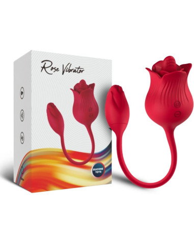 ARMONY PINK CLITORIS STIMULATOR VIBRATOR WITH TAIL 10 MODES RED