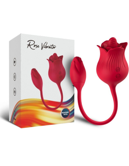 ARMONY PINK CLITORIS STIMULATOR VIBRATOR WITH TAIL 10 MODES RED