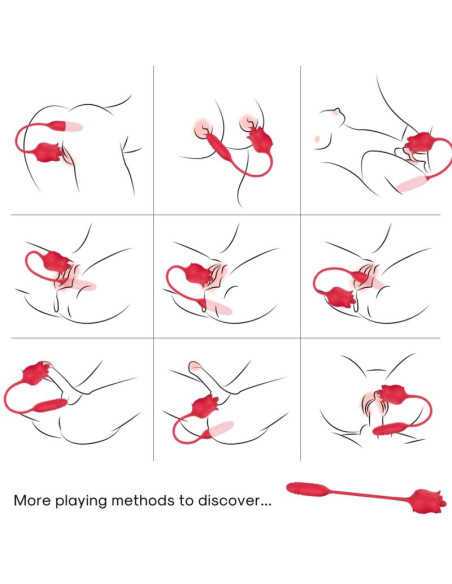 ARMONY 3 IN 1 PINK STIMULATOR SUCTION AND UPDOWN WITH RED TAIL