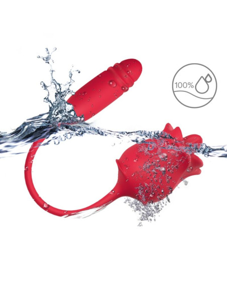 ARMONY 3 IN 1 PINK STIMULATOR SUCTION AND UPDOWN WITH RED TAIL