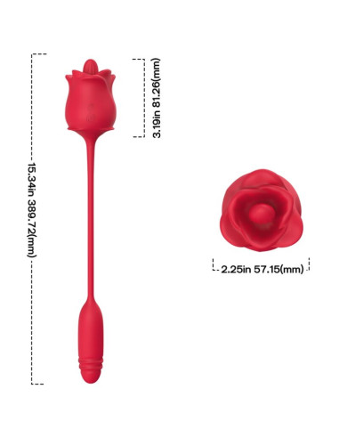 ARMONY 3 IN 1 PINK STIMULATOR SUCTION AND UPDOWN WITH RED TAIL