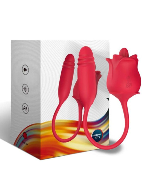 ARMONY 3 IN 1 PINK STIMULATOR SUCTION AND UPDOWN WITH RED TAIL