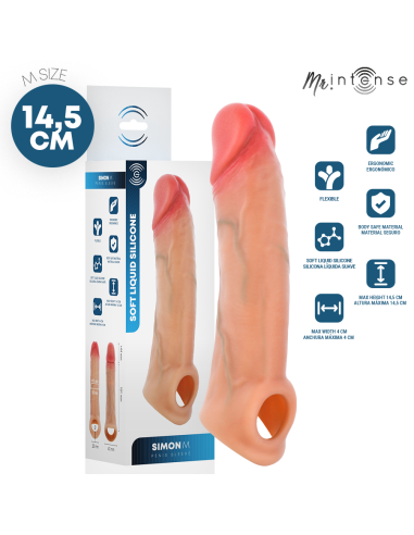 MR INTENSE SIMON M SILICONE PENIS SLEEVE 145 CM O 4 CM