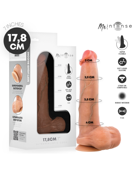 MR INTENSE BRUCE S SILICONE DILDO WITH TESTICLES 178 CM O 4 CM