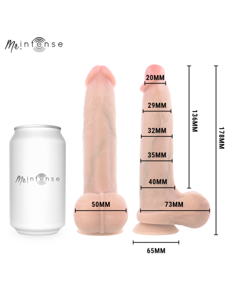 MR INTENSE BRUCE S SILICONE DILDO WITH TESTICLES 178 CM O 4 CM