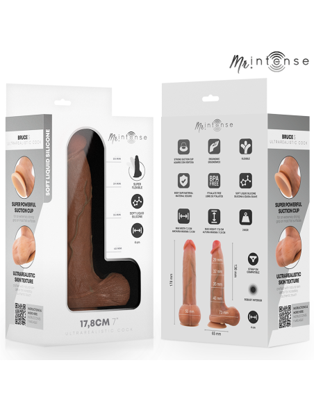 MR INTENSE BRUCE S SILICONE DILDO WITH TESTICLES 178 CM O 4 CM