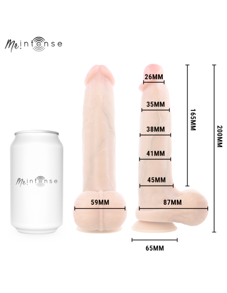 MR INTENSE BRUCE M SILICONE DILDO WITH TESTICLES 20 CM O 45 CM