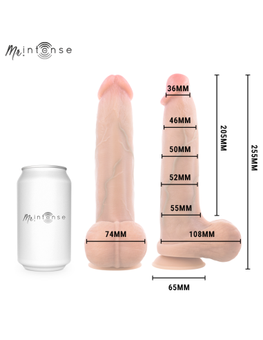 MR INTENSE BRUCE XL SILICONE DILDO WITH TESTICLES 255 CM O 55 CM