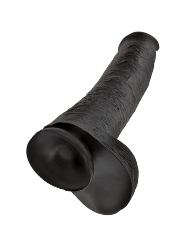 KING COCK REALISTIC DILDO WITH TESTICLES 38 CM BLACK