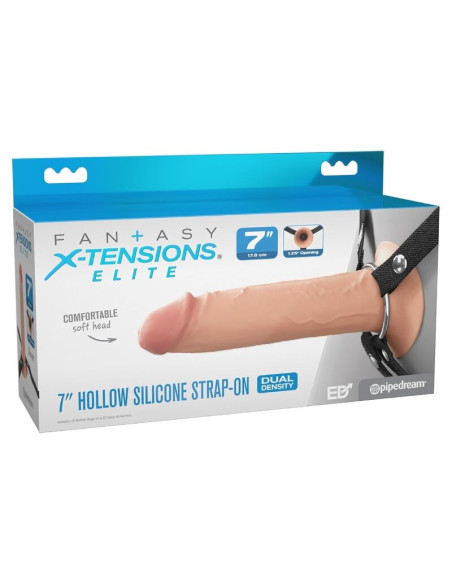 FANTASY X TENSIONS ELITE 178 CM HOLLOW SILICONE STRAP ON