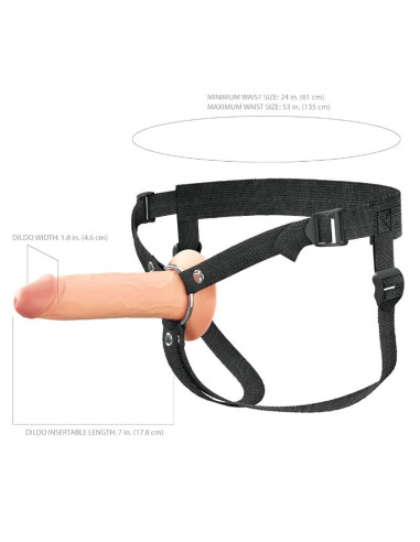 FANTASY X TENSIONS ELITE 203 CM HOLLOW SILICONE STRAP ON