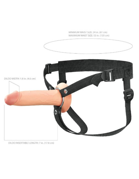FANTASY X TENSIONS ELITE 203 CM HOLLOW SILICONE STRAP ON