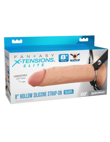 FANTASY X TENSIONS ELITE 203 CM HOLLOW SILICONE STRAP ON