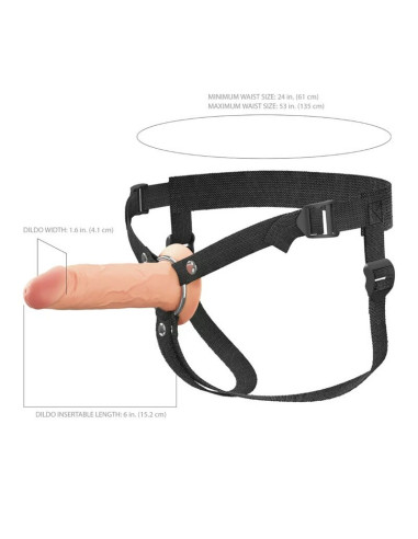 FANTASY X TENSIONS ELITE 152 CM HOLLOW SILICONE STRAP ON