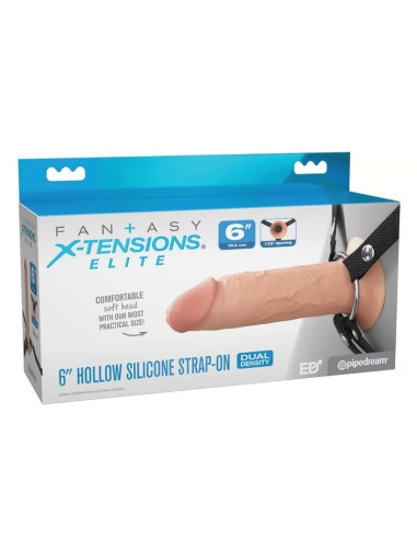 FANTASY X TENSIONS ELITE 152 CM HOLLOW SILICONE STRAP ON