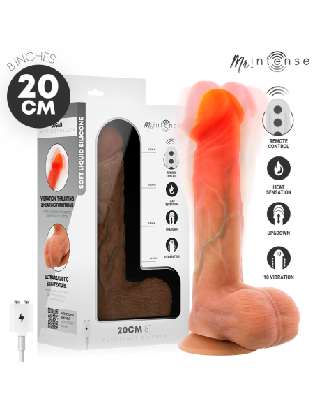 MR INTENSE LOGAN VIBRATOR DILDO SILICONE WITH HEAT EFFECT AND REMOTE CONTROL 20 CM O 41 CM
