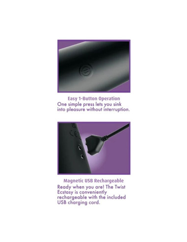ANAL FANTASY ELITE TWIST ECSTASY RECHARGEABLE ROTATING ANAL STIMULATOR