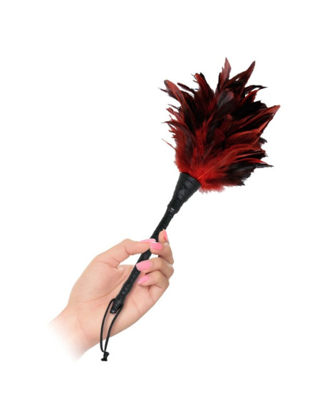 FETISH FANTASY SERIES BLACK RED FRISKY FEATHER TICKLER