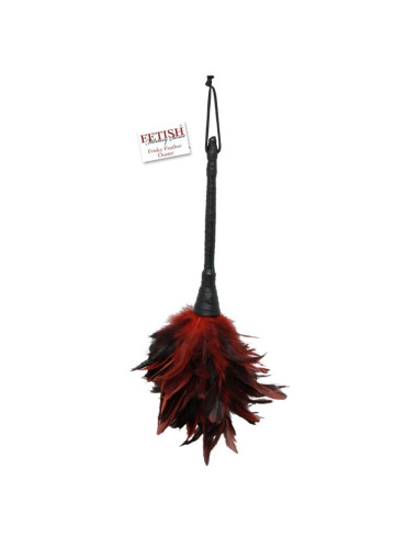 FETISH FANTASY SERIES BLACK RED FRISKY FEATHER TICKLER