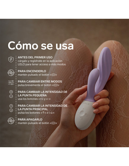 LELO INA TWIST DOUBLE VIBRATOR RABBIT FOR G SPOT AND CLITORIS LAVENDER