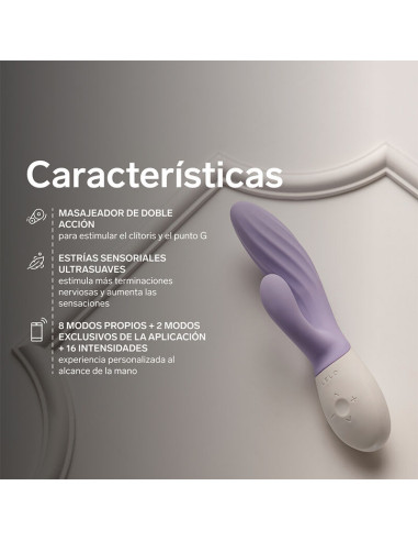 LELO INA TWIST DOUBLE VIBRATOR RABBIT FOR G SPOT AND CLITORIS LAVENDER