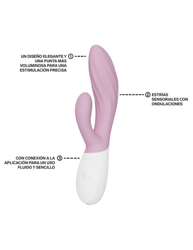 LELO INA TWIST DOUBLE VIBRATOR RABBIT FOR G SPOT AND CLITORIS PINK