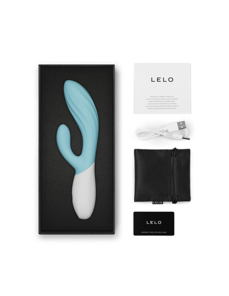 LELO INA TWIST DOUBLE VIBRATOR RABBIT FOR G SPOT AND CLITORIS BLUE