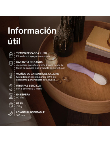 LELO MONA TWIST RECHARGEABLE APP CONTROLLED G SPOT VIBRATOR LAVENDER