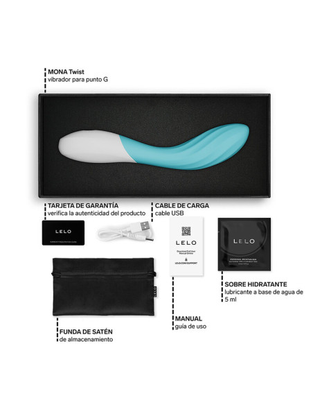 LELO MONA TWIST RECHARGEABLE APP CONTROLLED G SPOT VIBRATOR LAVENDER
