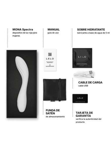 LELO MONA SPECTRA RED LIGHT INTIMATE MASSAGER RECHARGEABLE APP CONTROLLED
