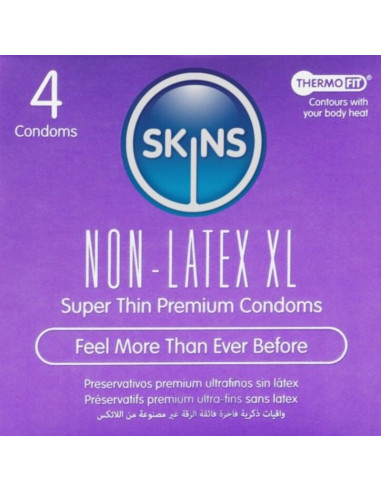 SKINS LATEX FREE CONDOMS XL PACK OF 4