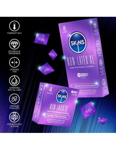 SKINS LATEX FREE CONDOMS XL PACK OF 4