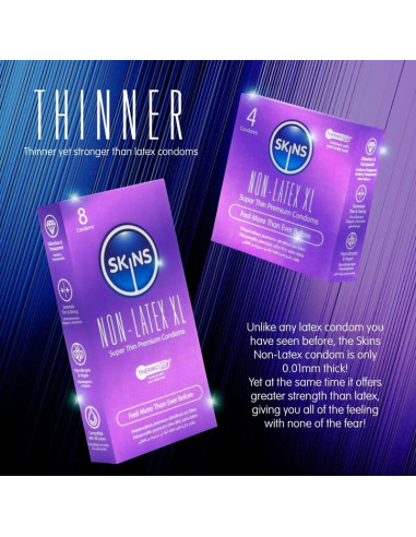 SKINS LATEX FREE CONDOMS XL PACK OF 4