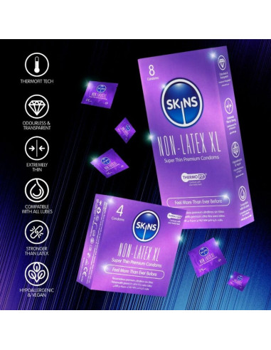 SKINS LATEX FREE CONDOMS XL PACK OF 4