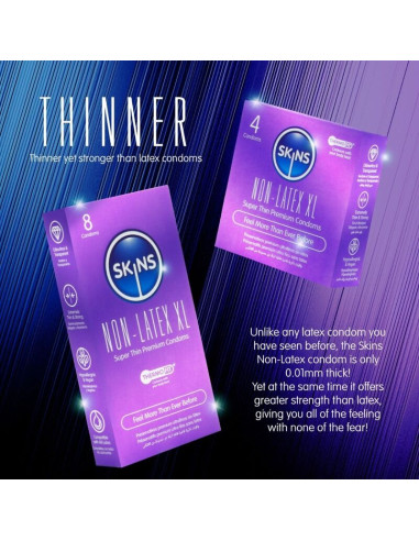 SKINS LATEX FREE CONDOMS XL PACK OF 4