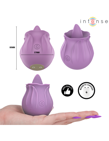 INTENSE AZALEA FLOWER CLIT STIMULATING 10 VIBRATIONS PURPLE