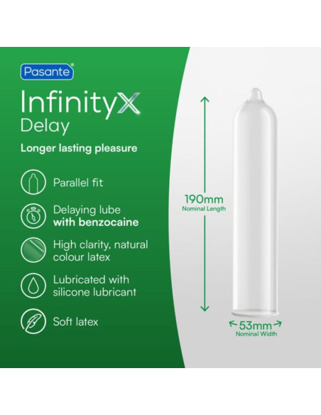 PASANTE DELAY INFINITY CONDOMS BOX 144 UNITS