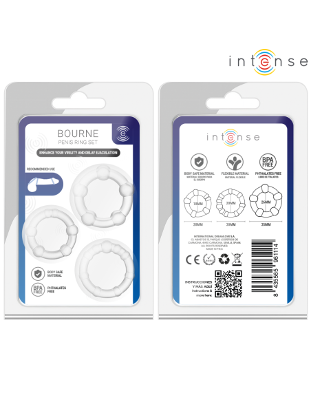 INTENSE BOURNE SET OF 3 PENIS RING