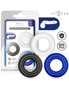 INTENSE WICK SET OF 3 PENIS RINGS VARIOUS COLORS