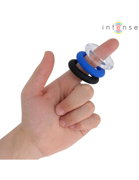 INTENSE WICK SET OF 3 PENIS RINGS VARIOUS COLORS