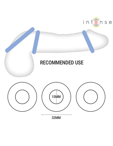 INTENSE WICK SET OF 3 PENIS RINGS VARIOUS COLORS