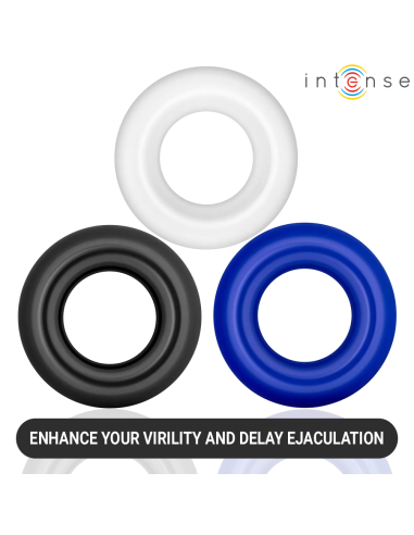 INTENSE WICK SET OF 3 PENIS RINGS VARIOUS COLORS