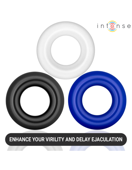 INTENSE WICK SET OF 3 PENIS RINGS VARIOUS COLORS