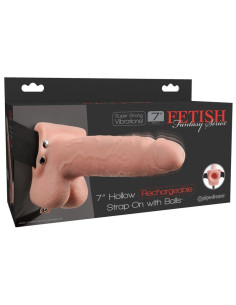 FETISH FANTASY SERIES REALISTIC VIBRATING HOLLOW STRAP ON WITH BALLS 178 CM