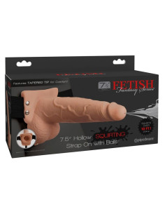 FETISH FANTASY SERIES ADJUSTABLE HARNESS REALISTIC PENIS WITH BALLS SQUIRTING 19 CM