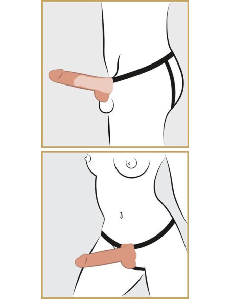 FETISH FANTASY SERIES ADJUSTABLE HARNESS REALISTIC PENIS WITH BALLS SQUIRTING 19 CM